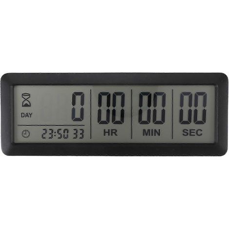 Minuteur numérique rétrocompteur géant 999 jours - Chronomètre de laboratoire et cuisine, compte à rebours pour examens et remise de diplôme (1/5)