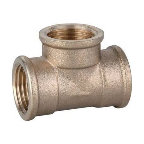 TEE FF EN LAITON JAUNE IBP Taille : 1" 1/4 - CONF
