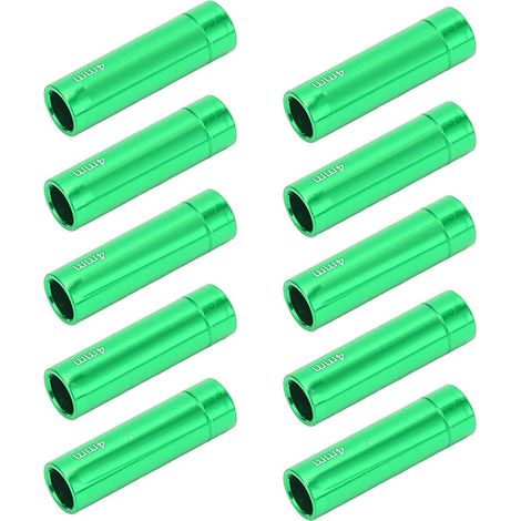Lot de 10 embouts de câble de dérailleur en alliage d'aluminium, diamètre 4 mm, pour vélo de route et VTT, vert. (1/5)