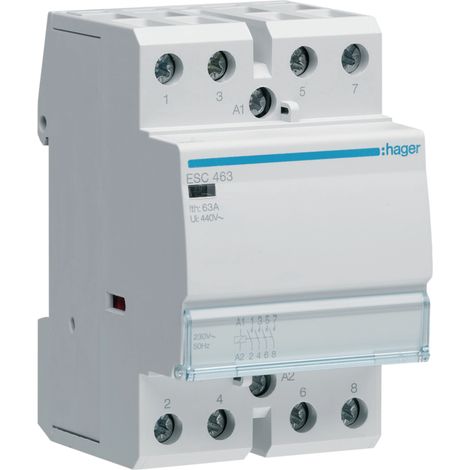Contacteur Sans Commande Manuelle 63A 4F 230V - HAGESC463