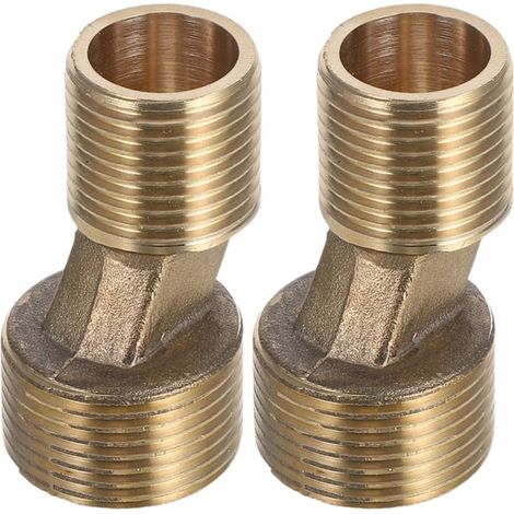 2 Pièces Adaptateur en Cuivre pour Robinet Pied Incurvé Décalé (1/5)