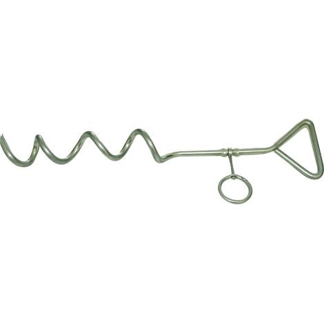 Piquet Pour Chien - 1 Unité - Acier Allié - Forme Spirale Vissable - Ancrage Sol Extérieur Camping Randonnée - 40 x 8,5 cm (1/4)