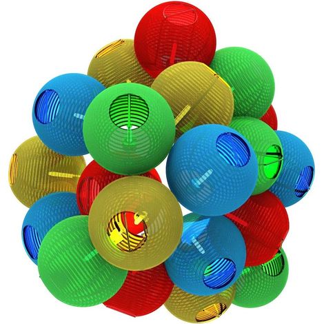 Guirlande lumineuse LED multicolore de 30 lanternes / Décoration de lanternes pour jardin, Noël, mariage, intérieur et extérieur, énergie solaire (1/5)