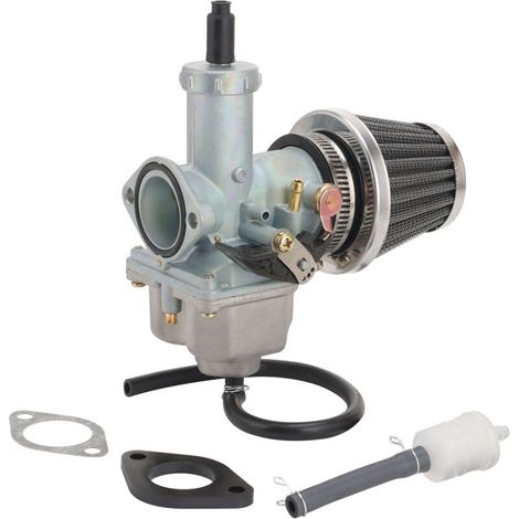 Le kit de réparation de carburateur N090-238 comprend une durite d'essence, un filtre à essence, un joint en bakélite et un joint en papier. Pièces d'entretien universelles pour motos. (1/5)