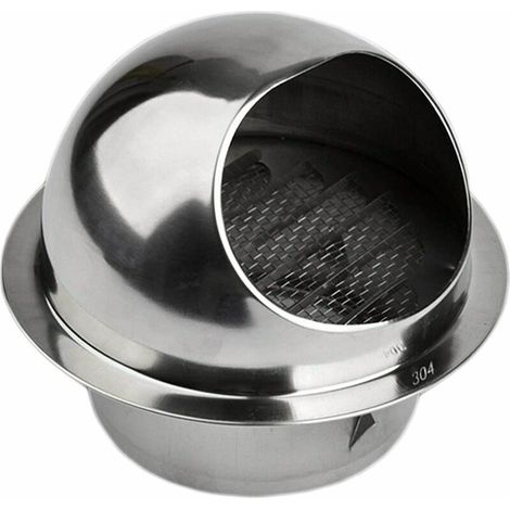 Rejilla de ventilación de acero inoxidable de 150 mm, alta calidad con mosquitera, protege la fachada del aire frío