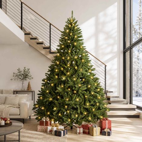 vidaXL Árbol de Navidad artificial con ramas articuladas 270 cm (1/5)