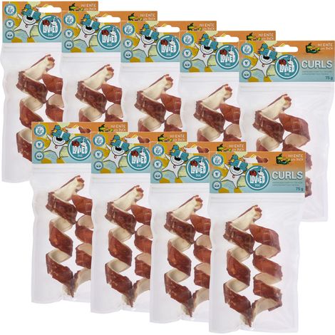 Lov&Ed Curls Ente, 9x 2 Stück - Gedrehte Kauknochen für Hunde (1/2)