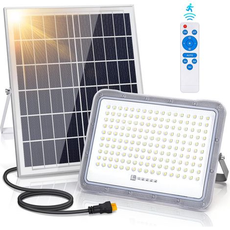 Aigostar Faro LED Solare 200W 2000lm IP65 Sensore Microonde 20000mAh