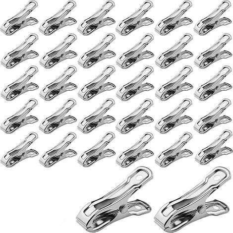 Clips Serre - Acier Inoxydable - Ouverture 2,5 cm - Pour Filet de Jardin, Film de Serre, Support de Plantes - 50 Pièces (1/5)