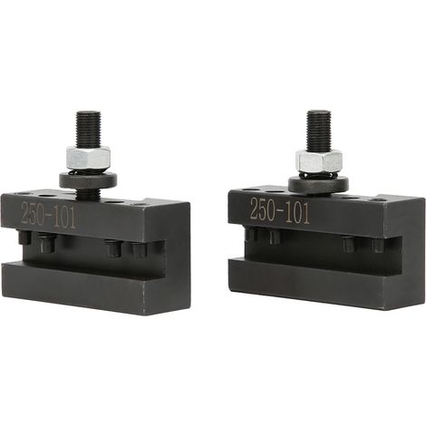Lot de 2 outils à aléser rapide 250-101, acier carbone haute dureté, fixation CNC, changement rapide pour tournage précision. (1/5)