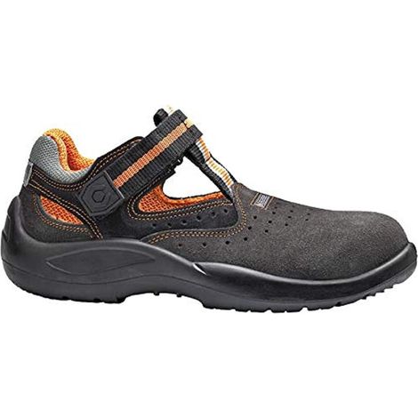 Base Protection Summer Scarpa Antinfortunistica, da Uomo e Donna, Grigio/Arancione, Taglie 36