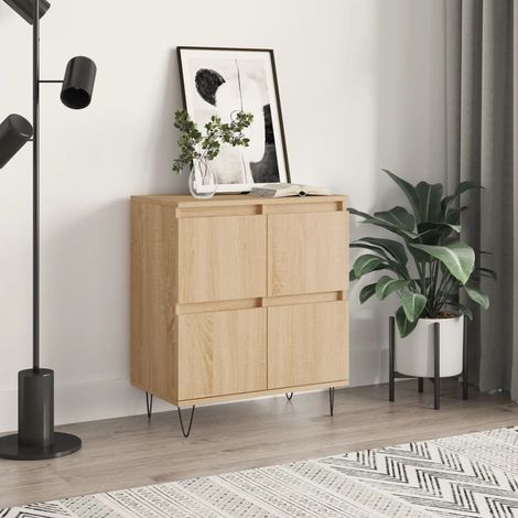 Buffet bas,Buffet Commode industriel Chêne sonoma 60x35x70 cm Bois d'ingénierie -QS82412 (1/5)