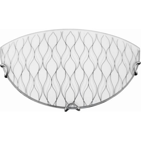 Plafonnier Candellux River verre chromé blanc 30cm E27 (1/3)