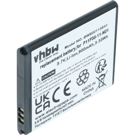 vhbw Akku Ersatz für Texas Instruments 3.7L12005SPA, P11P35-11-N01 für Taschenrechner (900 mAh, 3,7 V, Li-Ion)