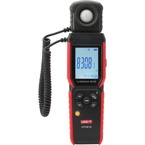 UNI-T UT381A ILLUMINOMÈTRE NUMÉRIQUE À MAIN INTÉGRÉ ET DIVISÉ LUXMÈTRE NUMÉRIQUE 400000 LX 37160 AVEC APPLICATION BLUETOOTH (1/5)