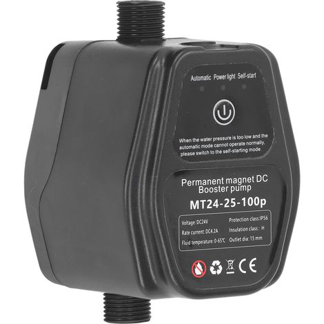 Pompe de surpression automatique 24V 100W sans balais pour système d'irrigation, couleur noir, compatible prise européenne 100‑240V (1/5)