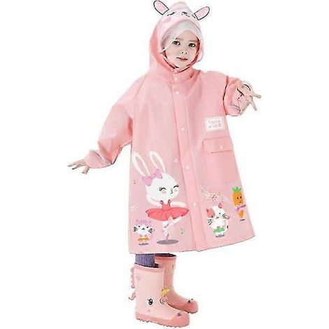 Kinderregenmantel mit Kapuze, Regenponcho, Unisex-Regenanzug mit Tiermuster, Unisex-Regenjacke (1/5)