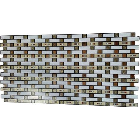 MAXI Pannelli 3D HI-RES Rivestimento a parete in PVC - MATTONCINI ORO - Realistici e isolanti.