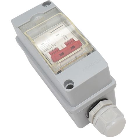 Disjoncteur MCB 2P DC 500V 32A Interrupteur de coupure avec Coffret de distribution IP65 Étanche Sans Câble (1/5)