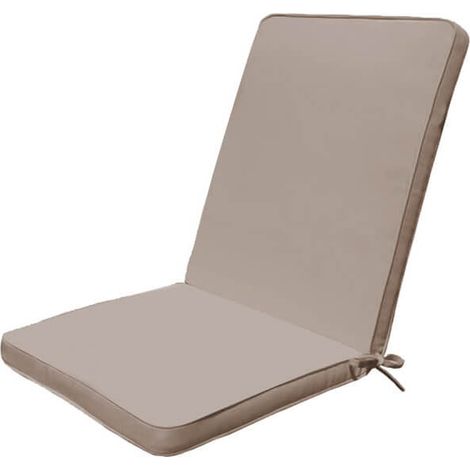 Oreiller en polyester amovible et imperméable avec arrière moyen 90x40 cm par chaise  Tan
