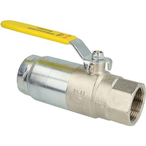 Robinet à bille, gaz, 1 1/4’’, avec vanne de sécurité thermo-déclenchante