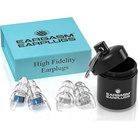 Bouchons d'oreille haute fidélité CX Reure pour concerts, en silicone antibruit, 2 paires. Idéaux pour les concerts, la musique forte, les musiciens, les motos et les avions. (1/4)