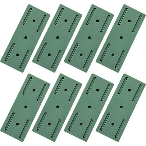Support Adhésif Vert Installation sans Perçage, Design Moderne et Multifonction 8pcs en Abs pour Multiprise pour Bureau et Maison (1/5)