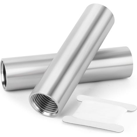 2 pièces de raccords tuyauterie en acier inoxydable, 1/2"FBSP x 1/2"FBSP, 50mm longueur, pour tuyaux fonte, l'eau, l'air et le gaz naturel 100mm Length 3/8"BSP (femelle femelle) (1/5)