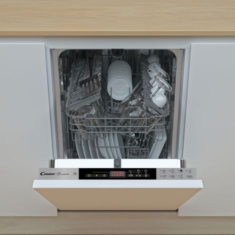 Candy – Lave-vaisselle intégrable 45cm – 10 couverts – Classe E – 47dB – Dimensions L448 x P559 x H816mm (1/5)