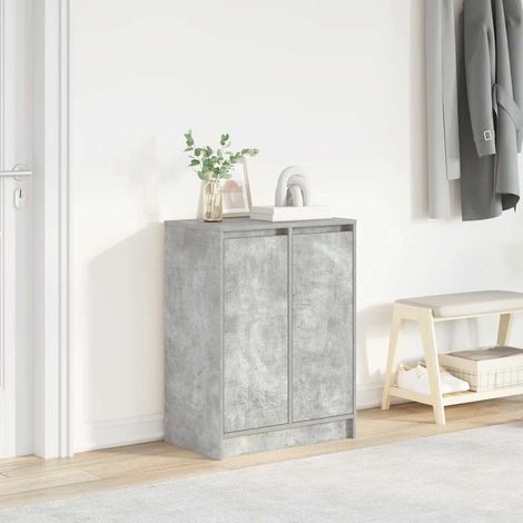 Schuhschrank Betongrau 57x34x76 cm Holzwerkstoff