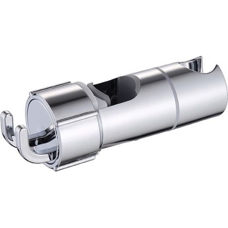 Supporto per soffione doccia, universale per barre rotonde con diametro di 18-25 mm, rimovibile e regolabile, supporto per soffione doccia cromato (1/5)
