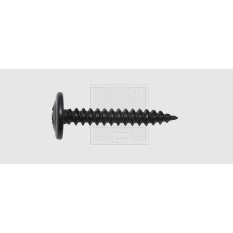 SWG Blechschraube mit Bund 3,5x16mm 10 Stück, schwarz Blechschrauben (1/2)