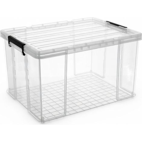 Coffre de rangement en plastique 70 L 58 x 43 x 33.5 cm 3kg (1/5)