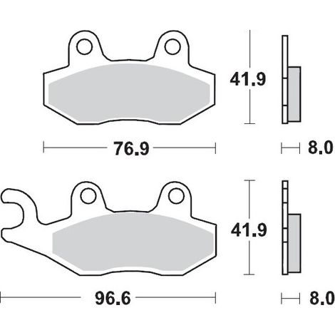 PASTILLAS DE FRENO MOTO-MASTER KH135 / KH214 SINTER METAL ENDURO: 21 (NITRO) KAWASAKI: KX125/250/500 (1/2)