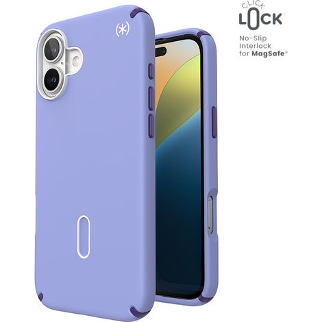 Étui Speck Presidio2 Pro ClickLock & MagSafe pour iPhone 16 Plus (Lavande future / Violet cassis / Blanc) (1/5)