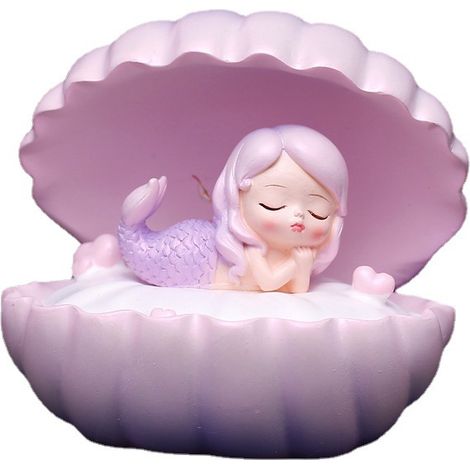 Lampe sirène étoile en coquillage à perles, cadeau pour fille créative (1/5)