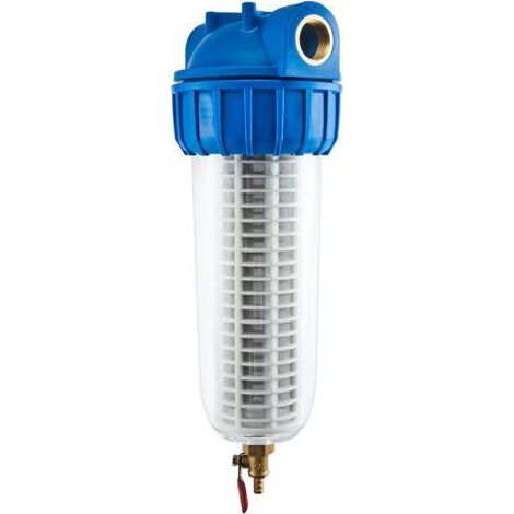 350-mm-Gartenpumpen-Druckfilter – Waschbare Filterkartusche – 25 mm Anschlussdurchmesser – Filtration von verschmutztem oder sandigem Wasser (1/5)