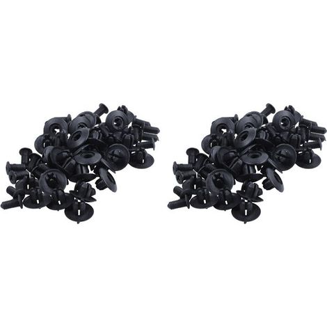 Adatto per clip di fissaggio automatiche per parafanghi da 60 x 8 mm, per clip di fissaggio a pressione, colore nero.