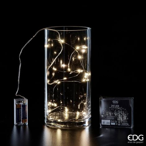 EDG Enzo De Gasperi Luci Natale MicroLed X 20 140 + 50 Cm Ivory