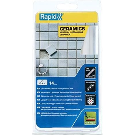 Barras de pegamento Rapid 12 mm blanco 14 piezas