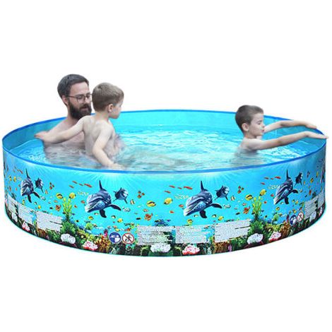 Piscine d'été pour enfants - Sans gonflage - Piscine d'eau pour enfants - Piscine pour chien - Piscine pour l'extérieur - Non gonflable - 152 x 25 cm (1/4)
