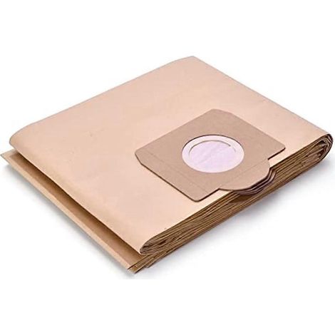 Lot de 10 sacs à poussière filtrants en papier 6.959-130.0 A 2201/2204/2504 de rechange pour aspirateur WD3P (liquides et poussières). (1/4)