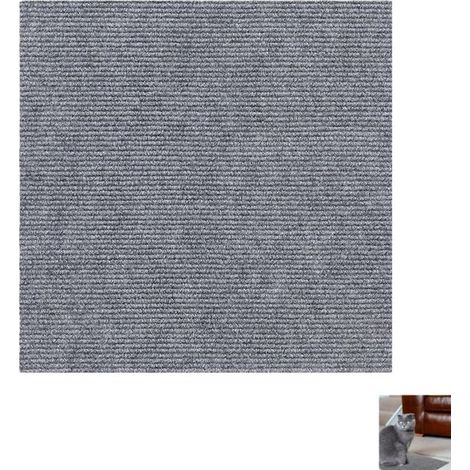 Kratzmatte für Katzen – selbstklebende Kratzmatte – strapazierfähige Kratzmatte – Kratzschutz für Türen und Möbel – grau – 30 x 30 cm