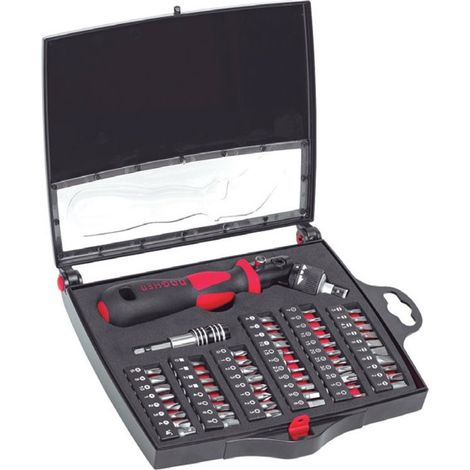 Estuche con puntas y destornillador flexible, 58 piezas  DOGHER 438-008 (1/3)