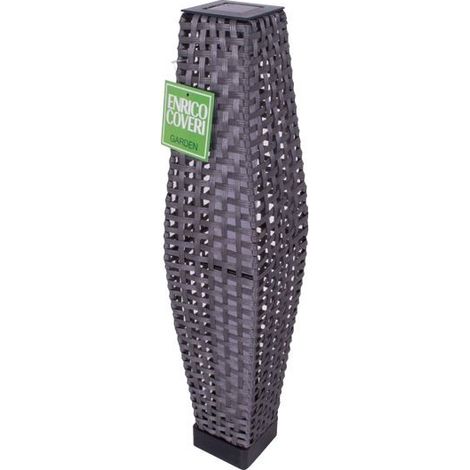 Lampada solare in rattan grigio extra (1/2)