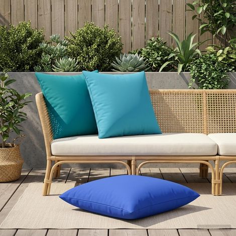 Housse de coussin 2 pcs HEERLEN Turquoise 65 x 65 cm Polyester (1/5)