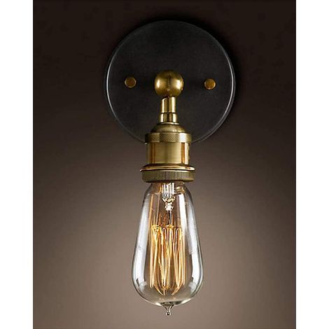 Applique murale industrielle avec joint réglable, lampe murale rétro E27 Edison vintage pour couloir, chambre, cuisine, café
