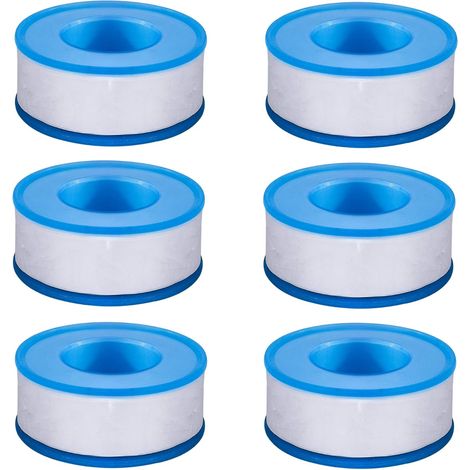 Tuyau Ptfe Eau Plombiers Téflon de Plomberie Joint Rubans d'Étanchéité pour Tête de Tuyau de Douche 6 Rouleaux 3/4 Pouces(18m) (1/5)