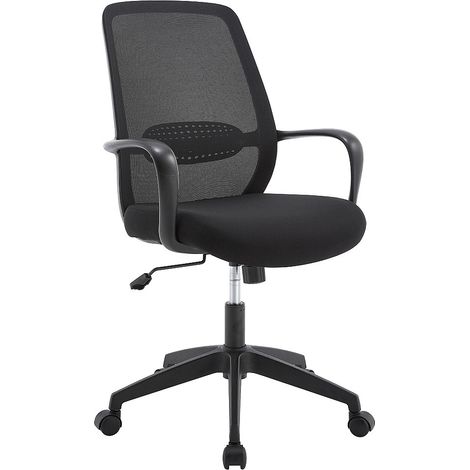 Chaise de bureau - Tissu - Noir - VATISTA (1/4)