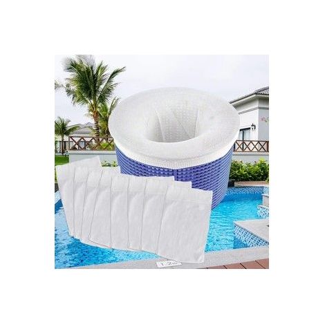 Chaussette filtrante pour skimmer – Filet pour panier – Anti poussière et débris – Lavable(50 pièces) (1/5)